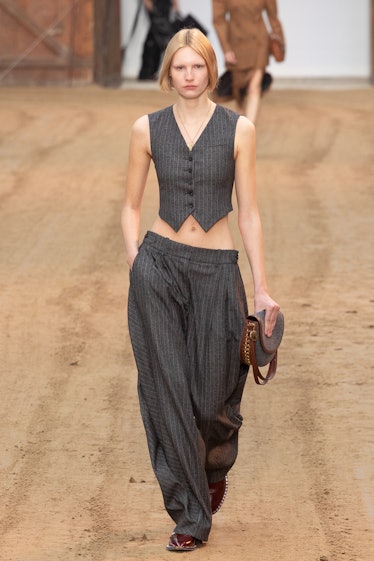  A model walks the runway during the Stella McCartney Womenswear Fall Winter 2023-2024 show 
