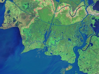 Over 8,000 satellites are orbiting Earth today, capturing images like this, of the Louisiana coast.