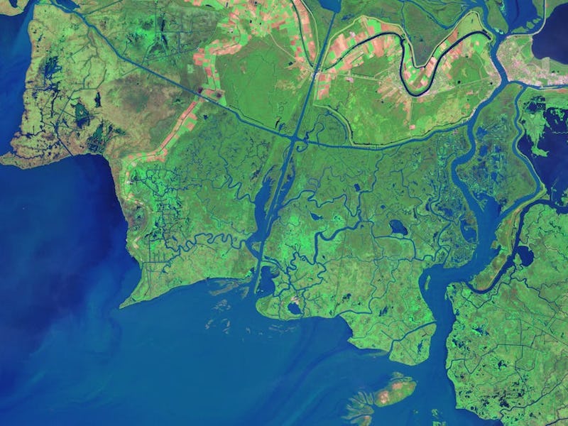 Over 8,000 satellites are orbiting Earth today, capturing images like this, of the Louisiana coast.