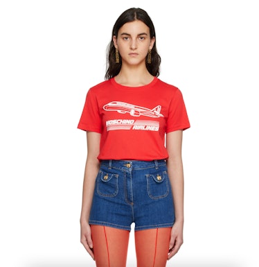 Moschino Red Airlines T-Shirt