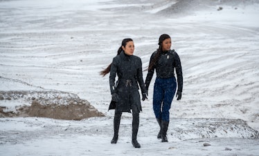 Michelle Yeoh as Georgiou and Sonequa Martin-Green as Michael Burnham in Discovery Season 3.