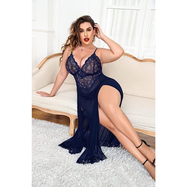 Avidlove Mesh Maxi Nightdress