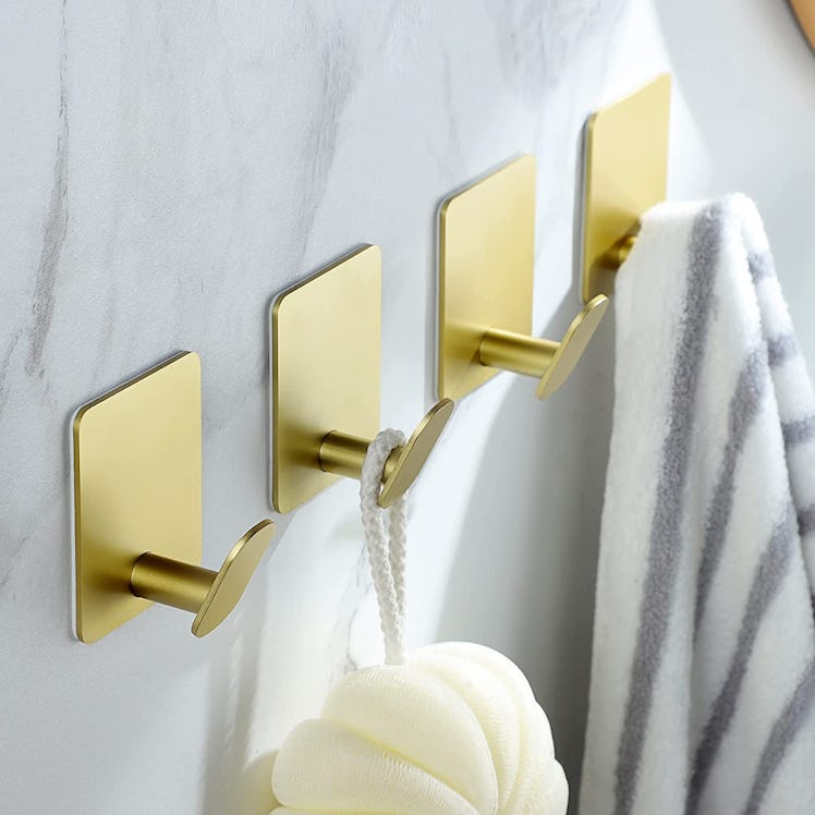 DELITON Adhesive Towel Hooks (4-Pack)
