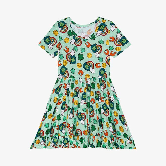 Shamrocks Green Twirl Dress