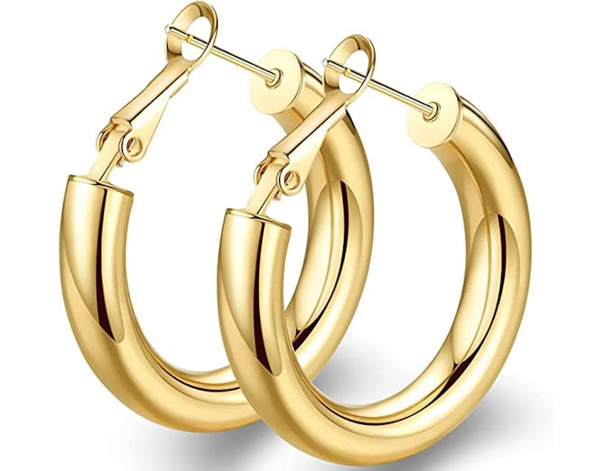 wowshow Gold Hoop Earrings