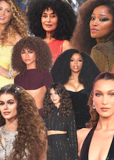 A collage of the best disco hair, featuring Zendaya, Keke Palmer, Emily Ratajkowski