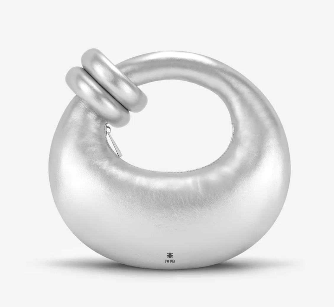 Abacus Top Handle Bag in Silver