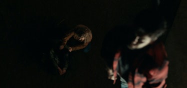 A dead Travis hangs above Natalie and Misty in Yellowjackets Season 1 Episode 3
