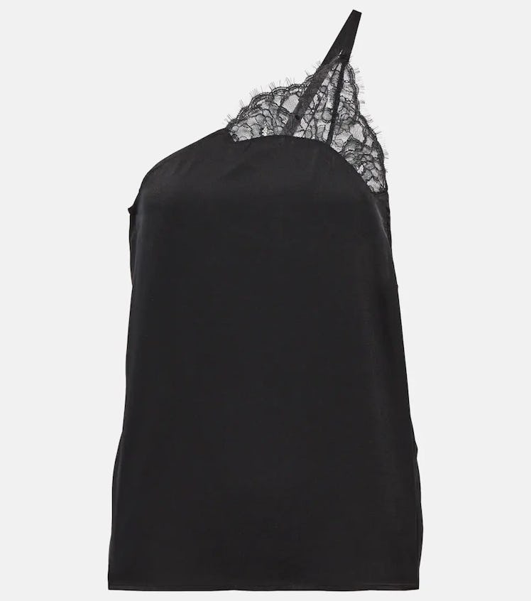 Lace Trimmed Satin Camisole