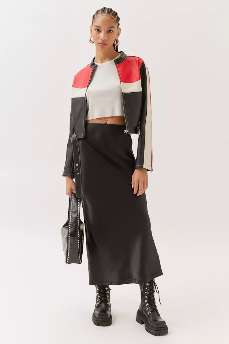 Urban Outfitters Winona satin midi skirt