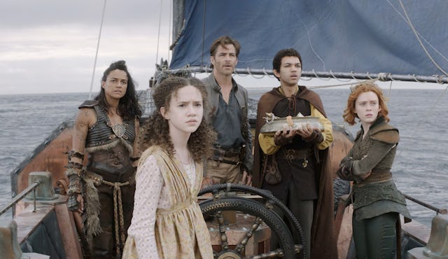 Chloe Coleman plays Kira, Michelle Rodriguez plays Holga, Chris Pine plays Edgin, Justice Smith play...