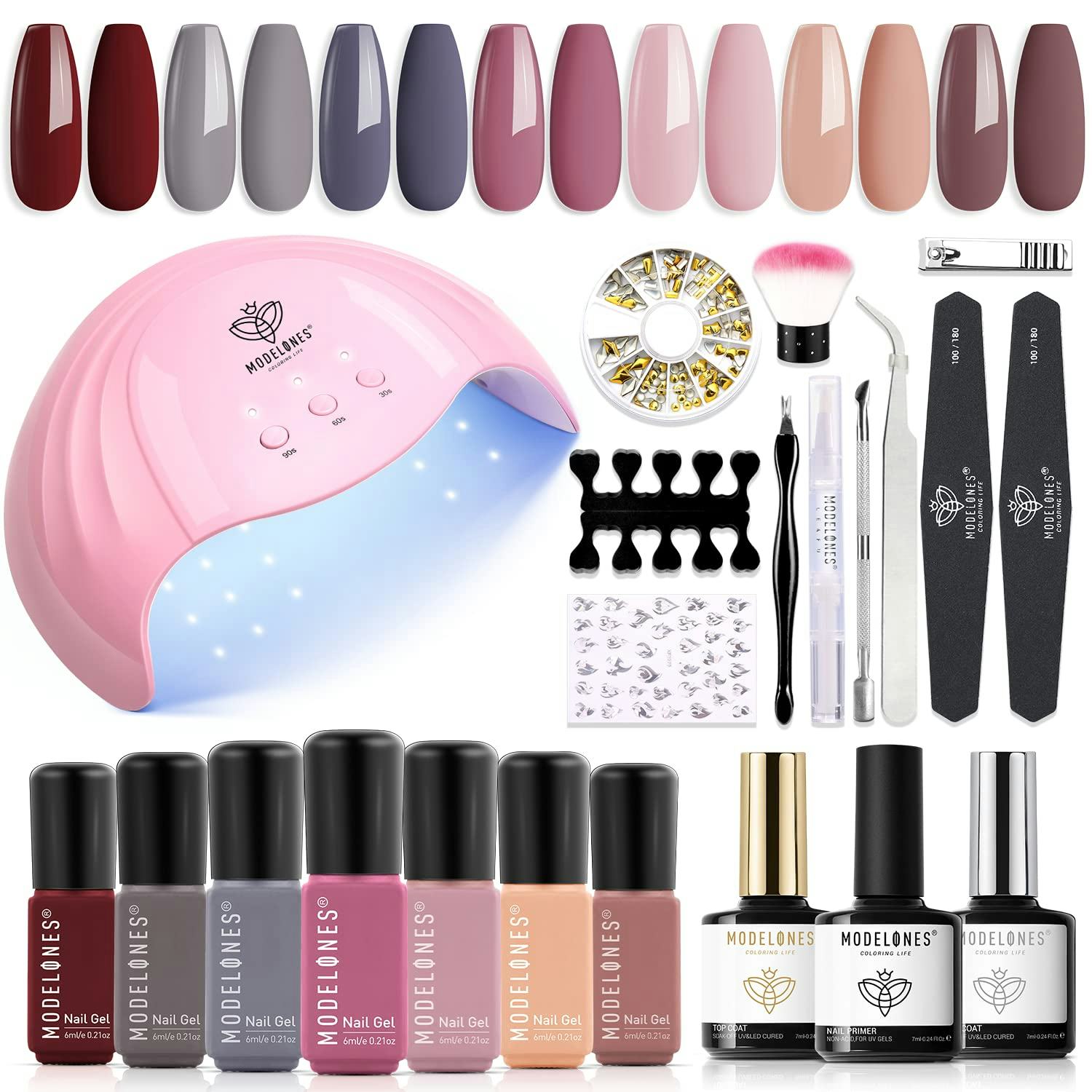 modelones Gel Nail Polish Kit With UV Light Hair Dryer