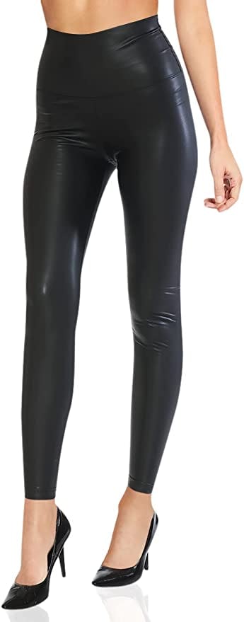 Leggings Depot High Waist Comfy Faux Leather Leggings