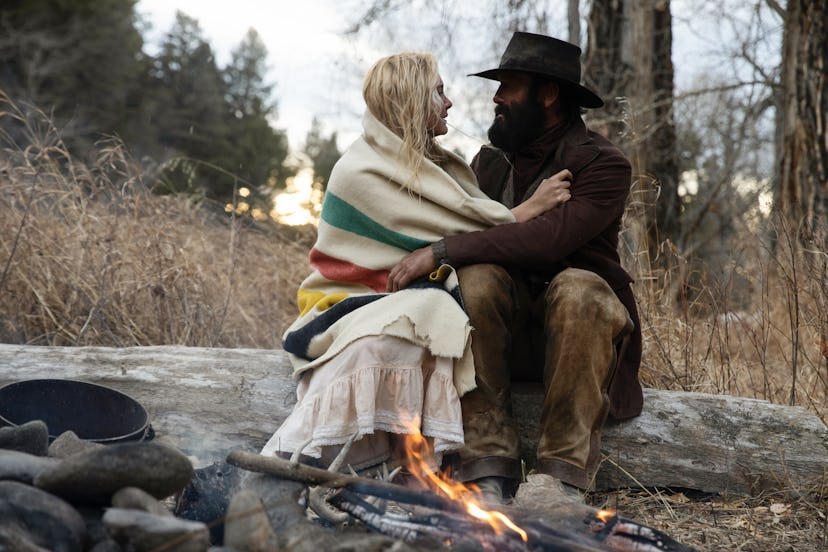 Isabel May as Elsa and Tim McGraw as James of the Paramount+ original series 1883