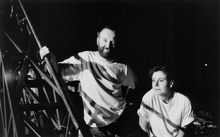 Directors Rocky Morton and Annabel Jankel on the set of D.O.A in 1988. (Photo by Touchstone Pictures...