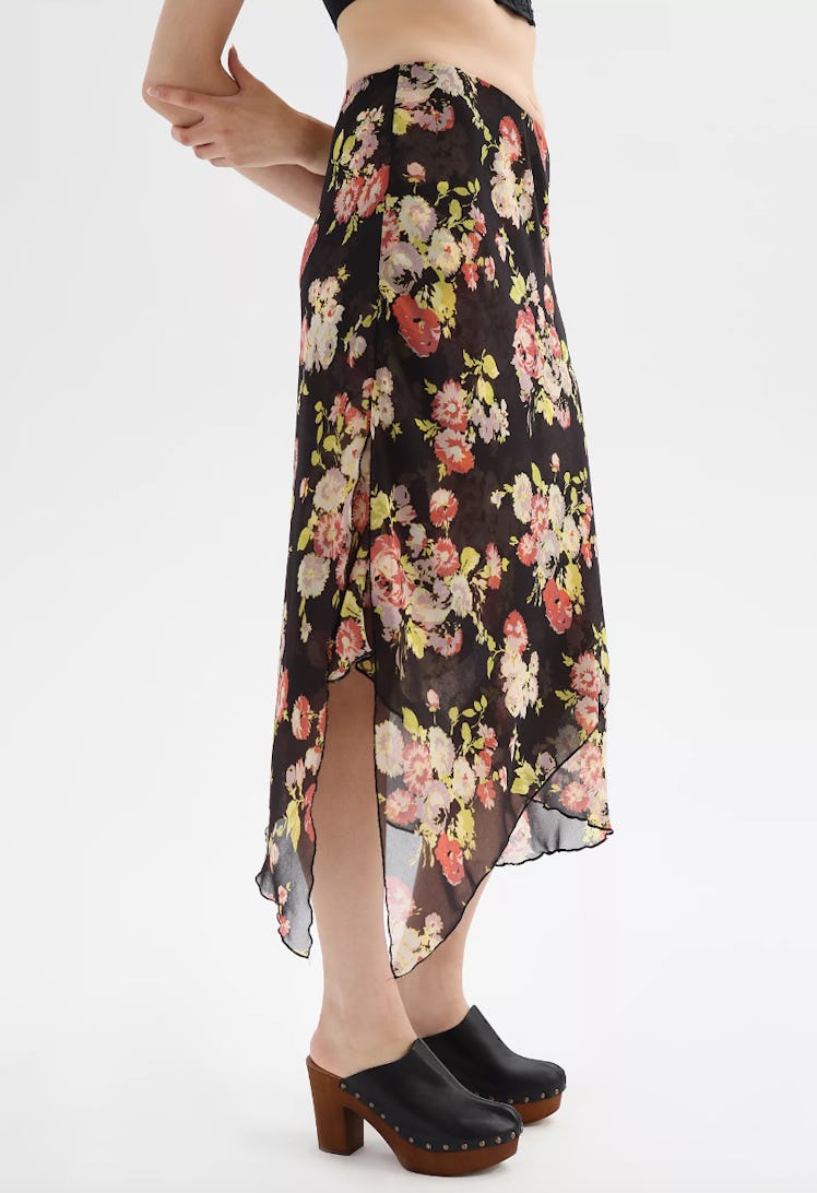 Marisol Layered Floral Midi Skirt