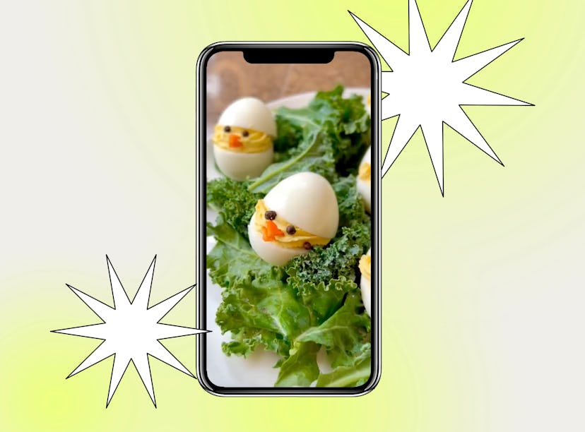 A TikToker shares Easter deviled eggs that are one of the easy Easter recipes from TikTok. 