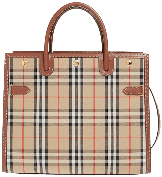 Burberry Medium Title Vintage Check Two-Handle Bag