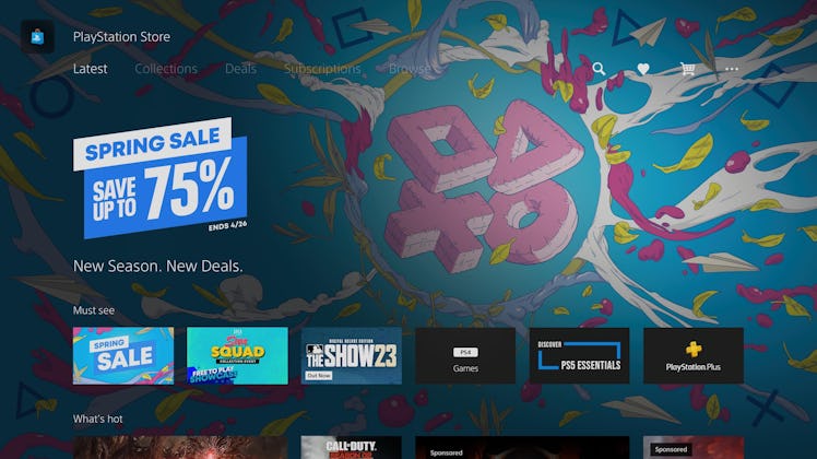 The PlayStation Store on PS5.