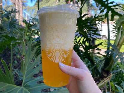 The Starbucks Dole Whip drink tastes like Disneyland's Dole Whip treats. 