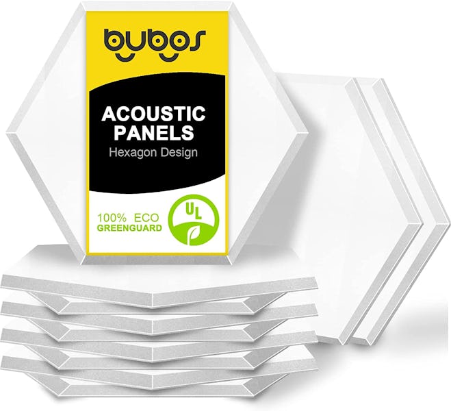 BUBOS Hexagon Acoustic Panels Soundproof Wall Panels (12-Pack)