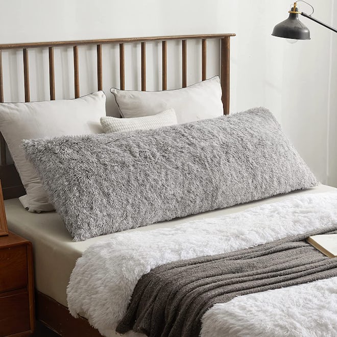 XeGe Luxury Shaggy Fuzzy Body Pillow Cover