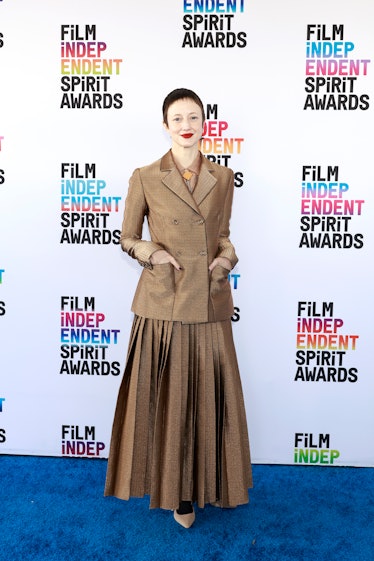 Andrea Riseborough attends the 2023 Film Independent Spirit Awards on March 04, 2023 in Santa Monica...