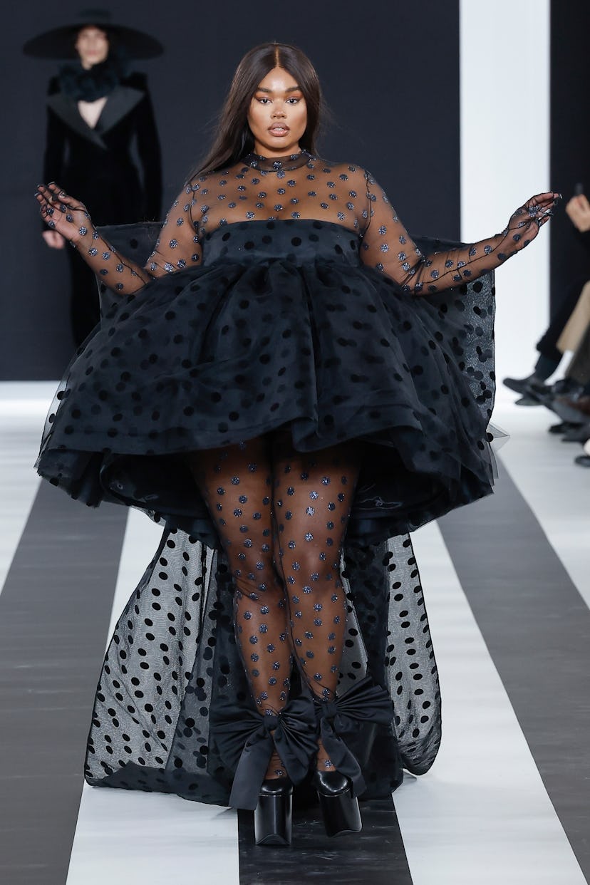 Precious Lee walks the runway at Nina Ricci