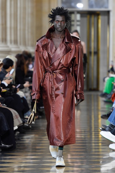 A model walks the runway during the Vivienne Westwood Ready to Wear Fall/Winter 2023-2024 fashion sh...