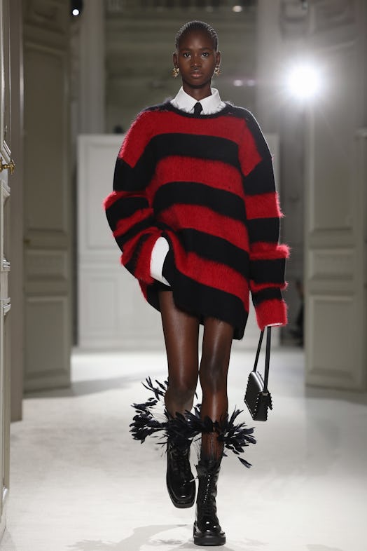  A model walks the runway during the Valentino Womenswear Fall Winter 2023-2024 show as part of Pari...
