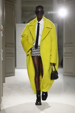 A model walks the runway during the Valentino Womenswear Fall Winter 2023-2024 show as part of Paris...