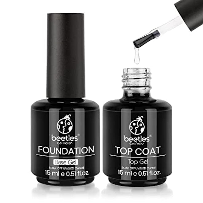 Beetles No Wipe Gel Top Coat & Base Coat Set (2-Pack)