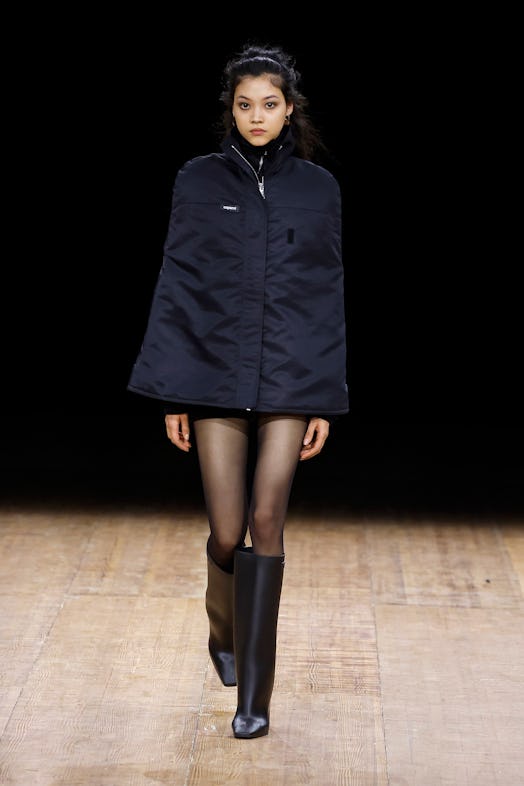 A model walks the runway during the Coperni Womenswear Fall Winter 2023-2024 show as part of Paris F...