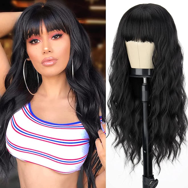 MERISIHAIR Long Synthetic Wig with Bangs