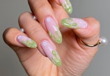 For simple St. Patrick's Day nails in 2023, try a light green French tip design.