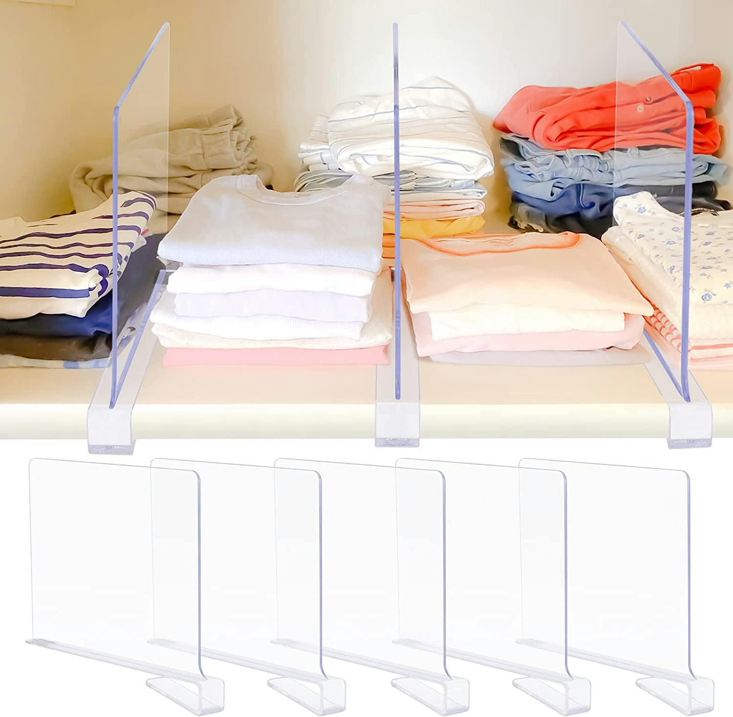 Kosiehouse Shelf Dividers Closet (8-Pack)