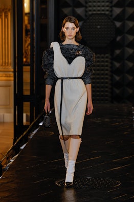 A model walks the runway during the Louis Vuitton Womenswear Fall Winter 2023-2024 show at Musee d'O...