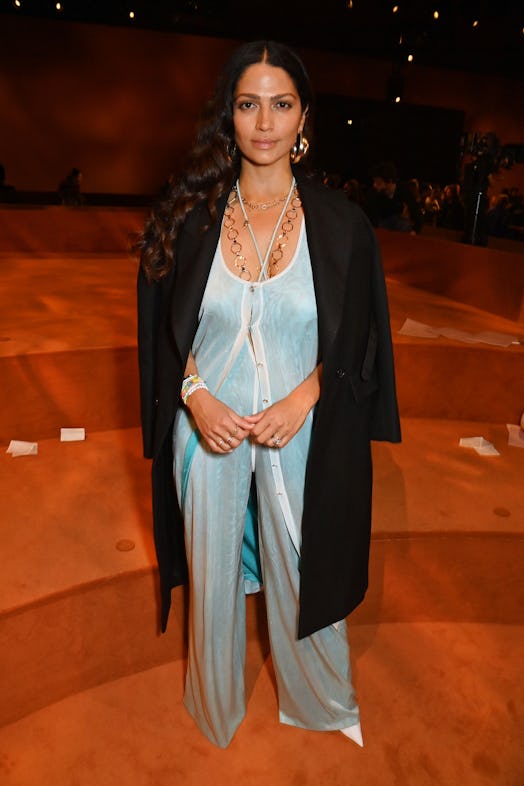 Camila Alves McConaughey attends the front row at the Hermès AW23 Women's Runway Show 