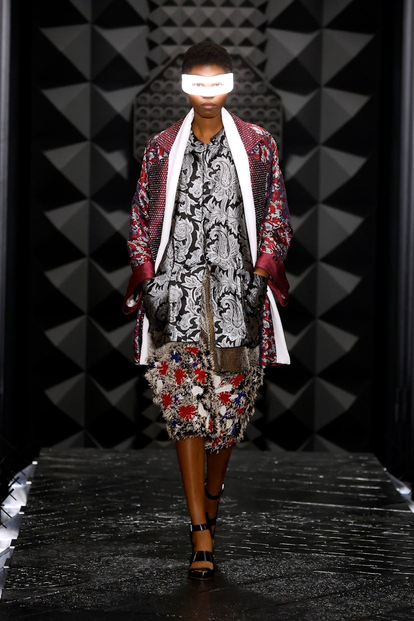 A model walks the runway during the Louis Vuitton Womenswear Fall Winter 2023-2024 show as part of P...