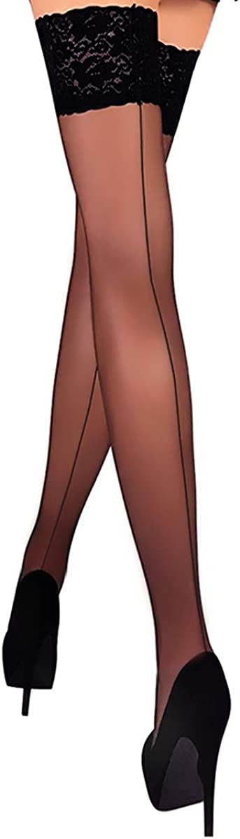 MILA MARUTTI Back Seamed Thigh Highs