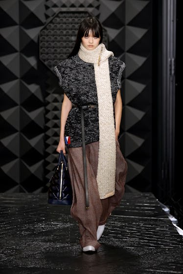 A model walks the runway during the Louis Vuitton Womenswear Fall Winter 2023-2024 show as part of P...