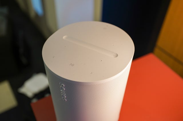 Sonos Era 100 smart speaker in white by Raymond Wong for Inverse