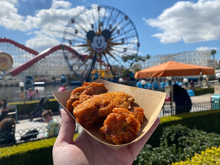 The food at 2023's Disney California Adventure Food & Wine Festival includes honey-habanero chicken ...