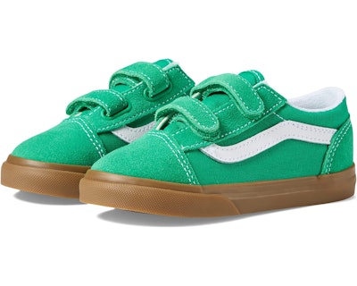Vans Kids Old Skool V Sneaker in green is a cute st patrick's day outfit addition