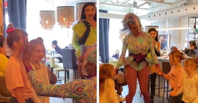 A mom took her girls to a drag brunch and sarcastically documented just how "traumatizing" the event...