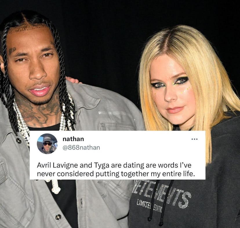 Avril Lavigne and Tyga at Paris Fashion Week