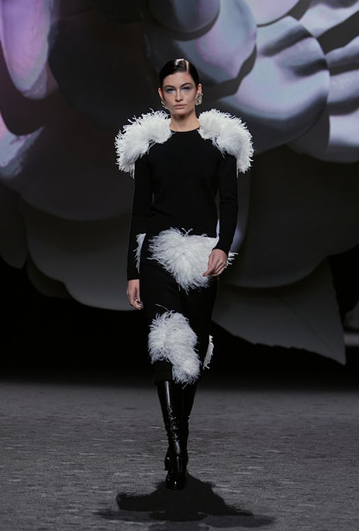 a look from chanel fall 2023 show at paris fashion week