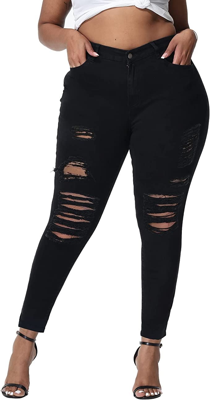 Gboomo Stretchy High-Waisted Skinny Jeans