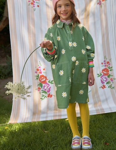 boden utility dress in daisy stamp is a cute st patrick's day outfit for kids