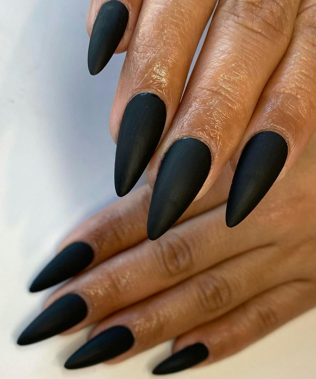 Edgy Black Faux Moth Nail Trend